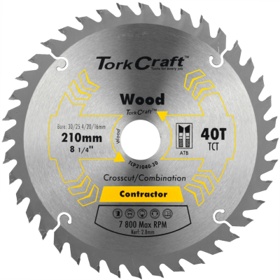 (image for) Blade Contractor 210 X 40t 30-1-20-16 Circular Saw Tct