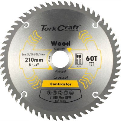 (image for) Blade Contractor 210 X 60t 30-1-20-16 Circular Saw Tct