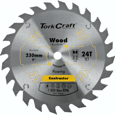 (image for) Blade Contractor 230 X 24t 16mm Circular Saw Tct