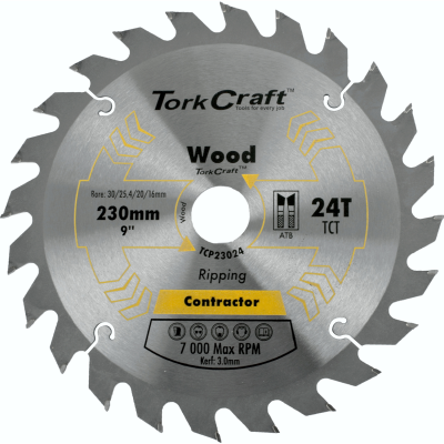 (image for) Blade Contractor 230x24t 30/1/2 Circular Saw Tct