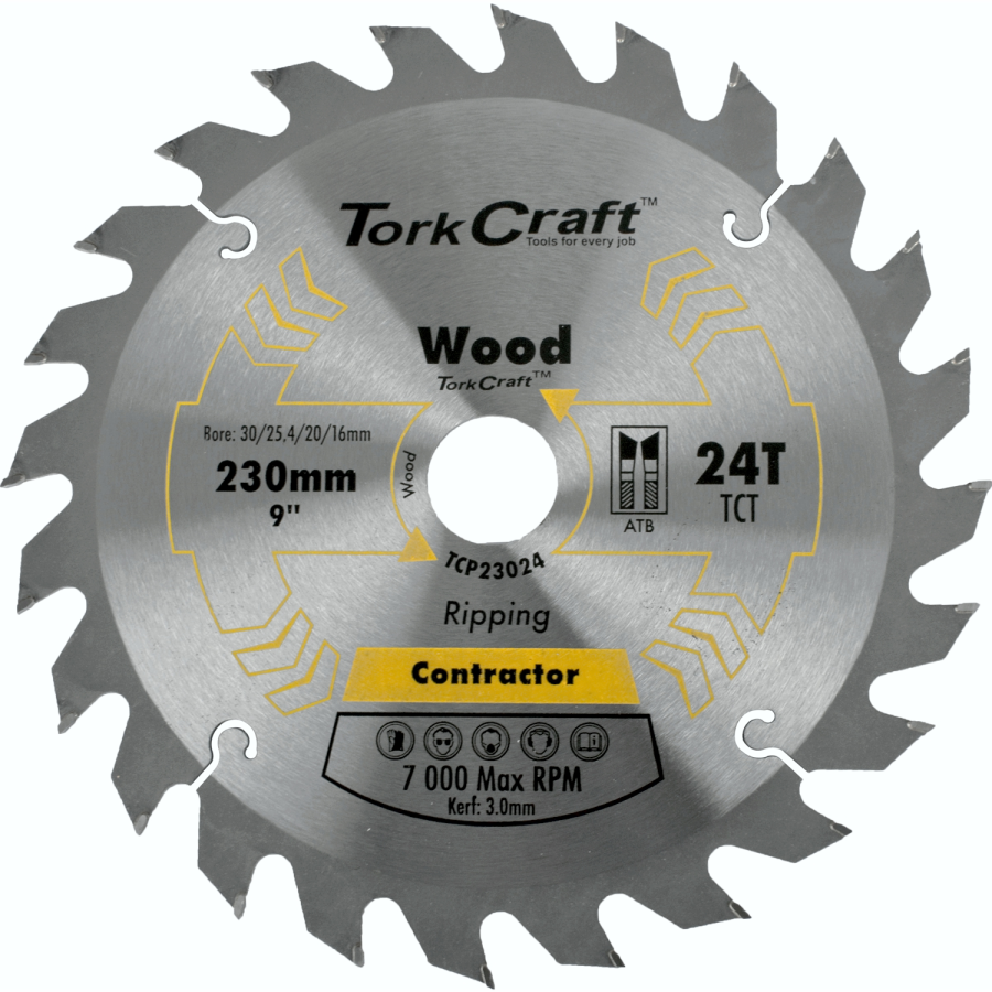 (image for) Blade Contractor 230x24t 30/1/2 Circular Saw Tct