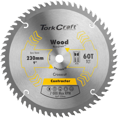 (image for) Blade Contractor 230 X 60t 16mm Circular Saw Tct