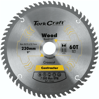 (image for) Blade Contractor 230 X 60t 30/1/20/16 Circular Saw Tct