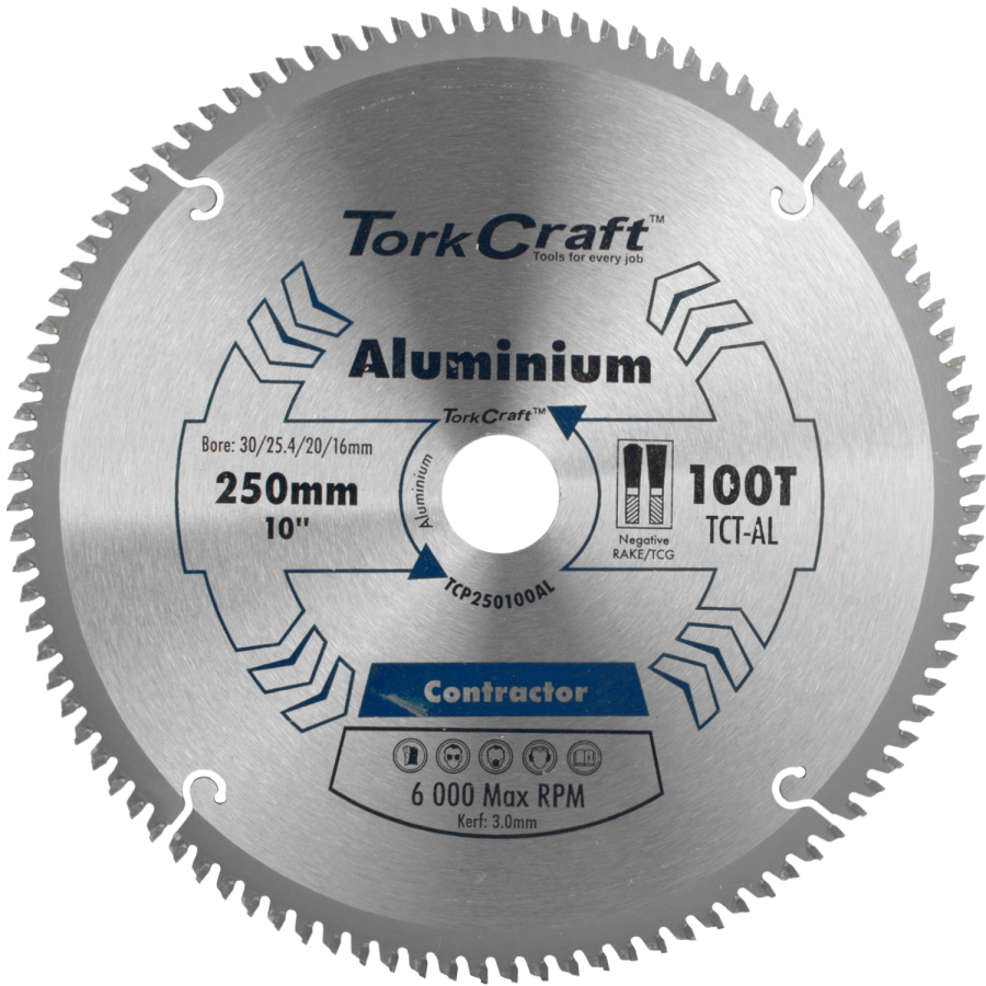 (image for) Blade Contractor Alum 250 X 100t 30/1/20/16 Circular Saw Tct