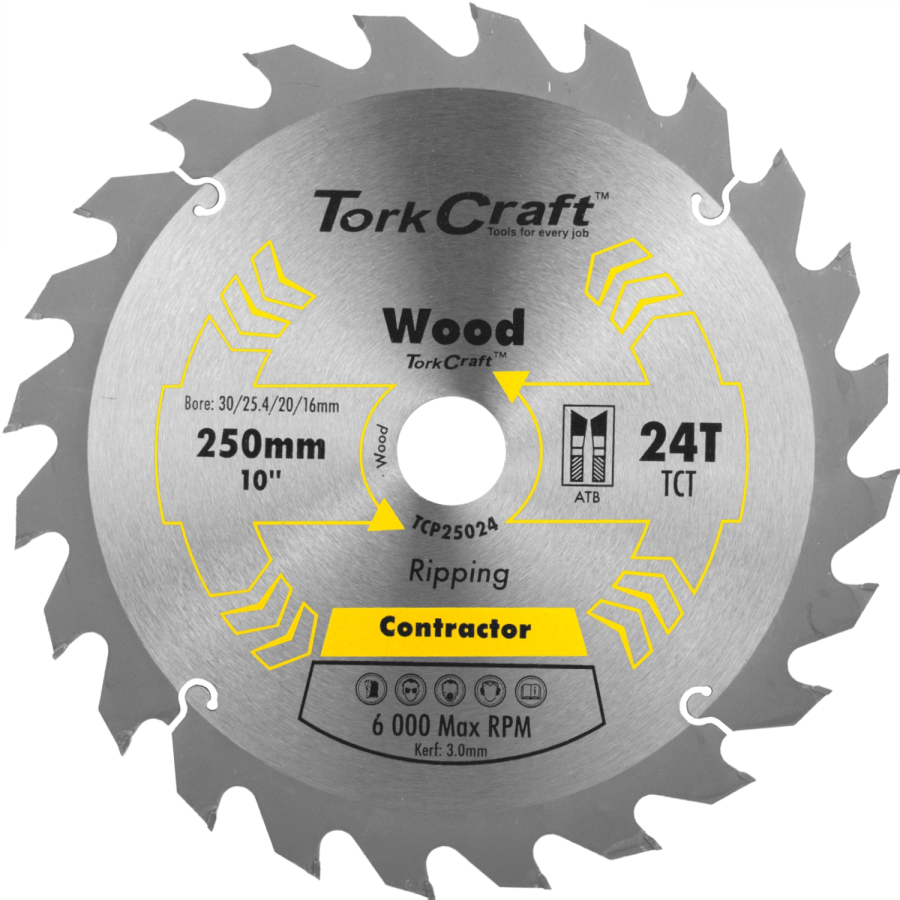 (image for) Blade Contractor 250 X 24t 30/16 Circular Saw Tct