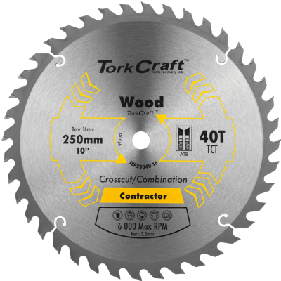 (image for) Blade Contractor 250 X 40t 16mm Circular Saw Tct