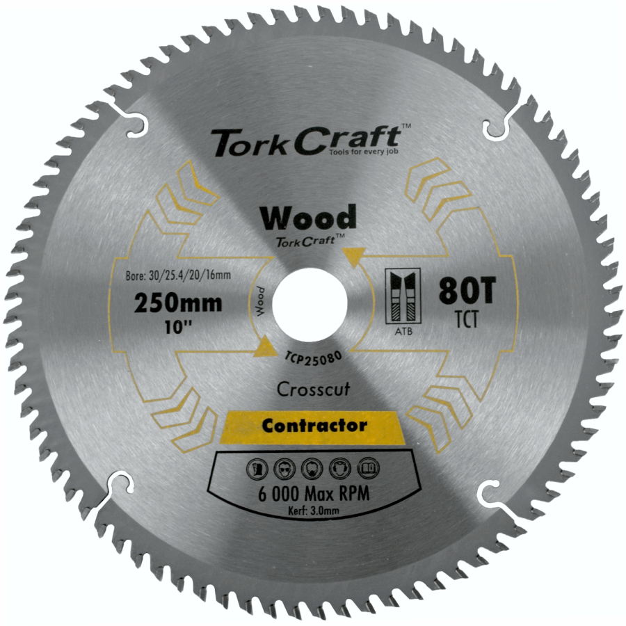 (image for) Blade Contractor 250 X 80t Atb 30/16 Circular Saw Tct