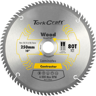 (image for) Blade Contractor 250 X 80t Tcg Neg Circular Saw Tct