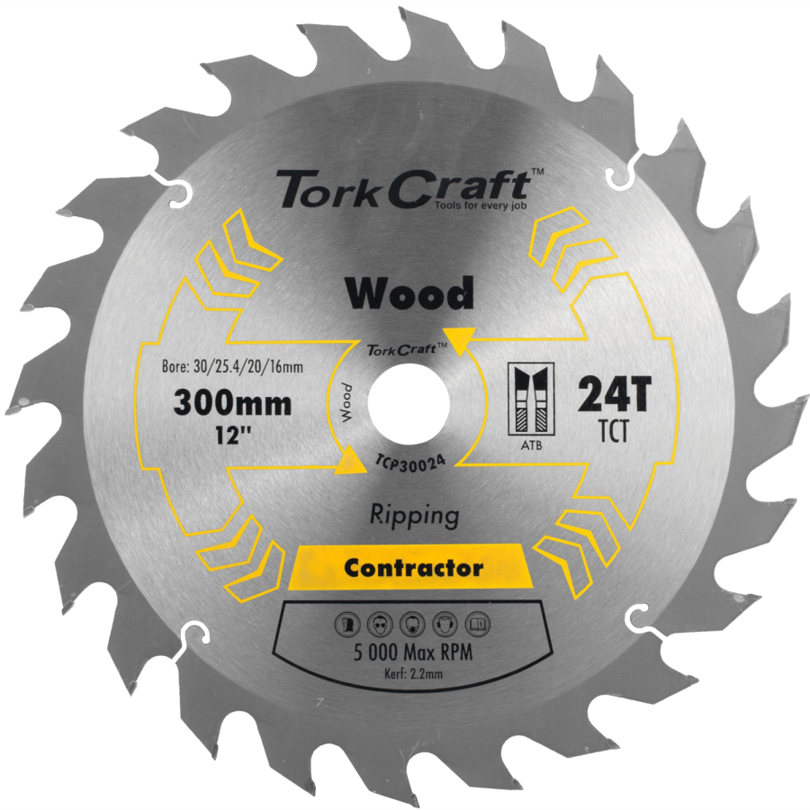 (image for) Blade Contractor 300 X 24t 30/1/20/16 Circular Saw Tct