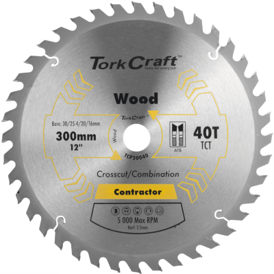 (image for) Blade Contractor 300 X 40t 30/1/20/16 Circular Saw Tct