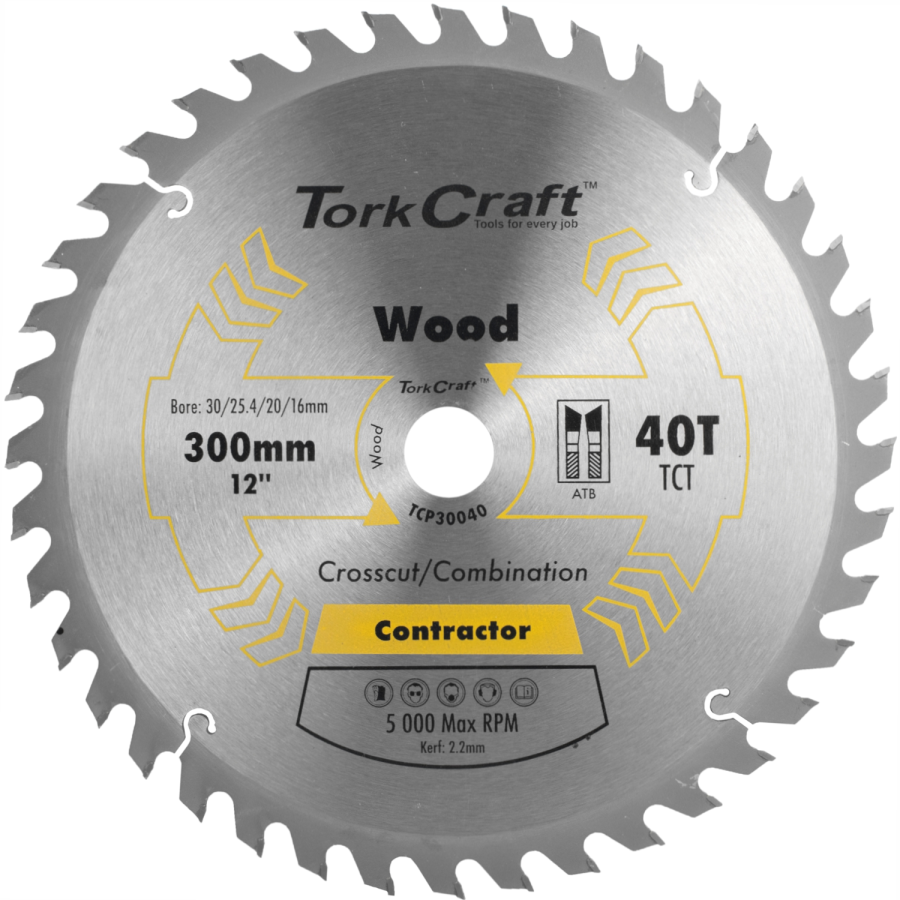 (image for) Blade Contractor 300 X 40t 30/1/20/16 Circular Saw Tct