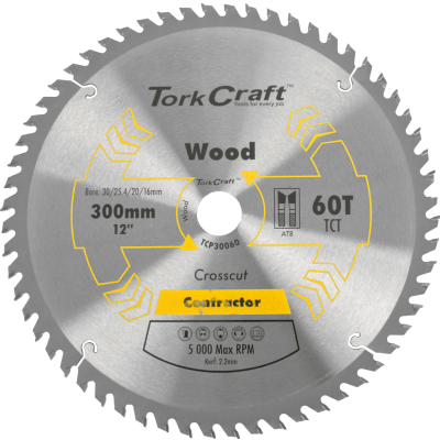 (image for) Blade Contractor 300 X 60t 30/1/20/16 Circular Saw Tct