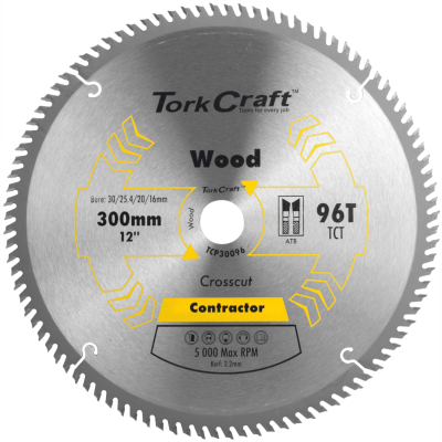 (image for) Blade Contractor 300 X 96t 30/1/20/16 Circular Saw Tct
