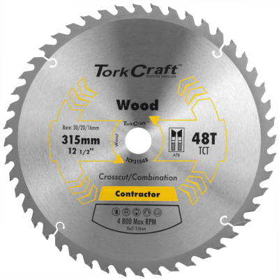 (image for) Blade Contractor 315mm X 48t 30mm Bore Circular Saw Tct