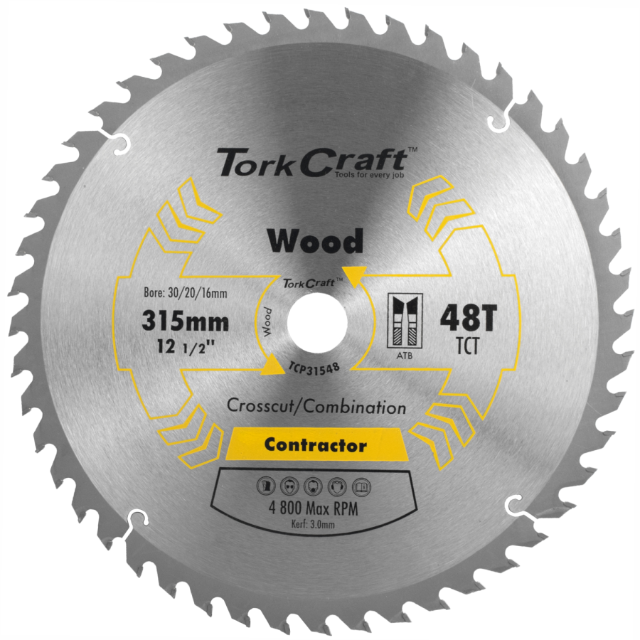 (image for) Blade Contractor 315mm X 48t 30mm Bore Circular Saw Tct