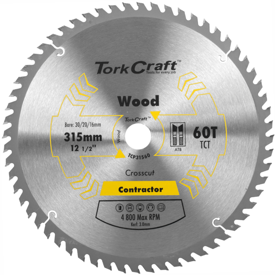 (image for) Blade Contractor 315 X 60t 30/1/20/16 Circular Saw Tct