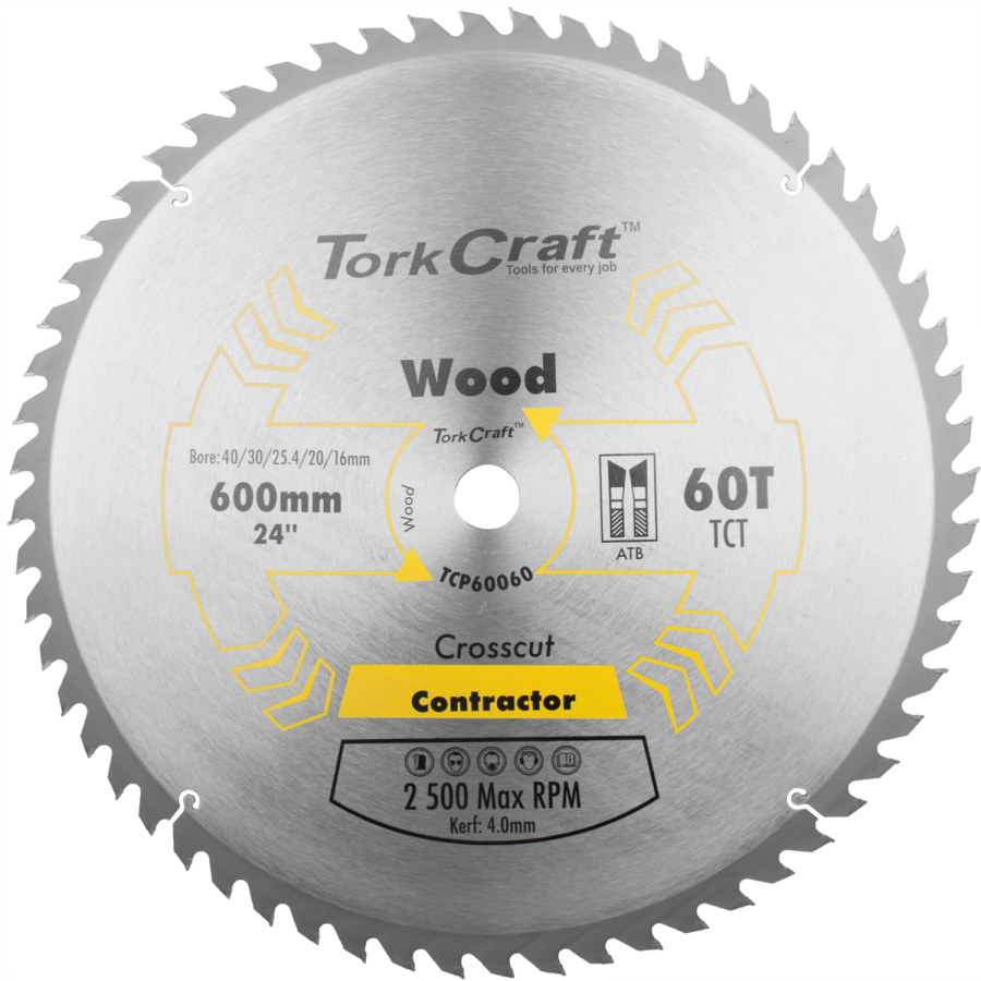 (image for) Tct Saw Blade 600x60t 4mm Kerf 40/30/1/20/16
