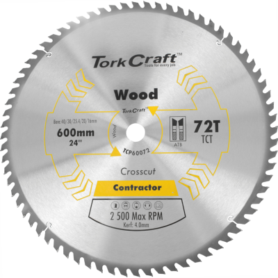(image for) Tct Saw Blade Rip & Cross 600x72t 40/30/25.4/20/16
