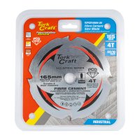 (image for) Tork Craft TCPCD16504-20 PCD Saw Blade 165mm x 4T x 20/16mm Fibre Cement MDF Chipboard