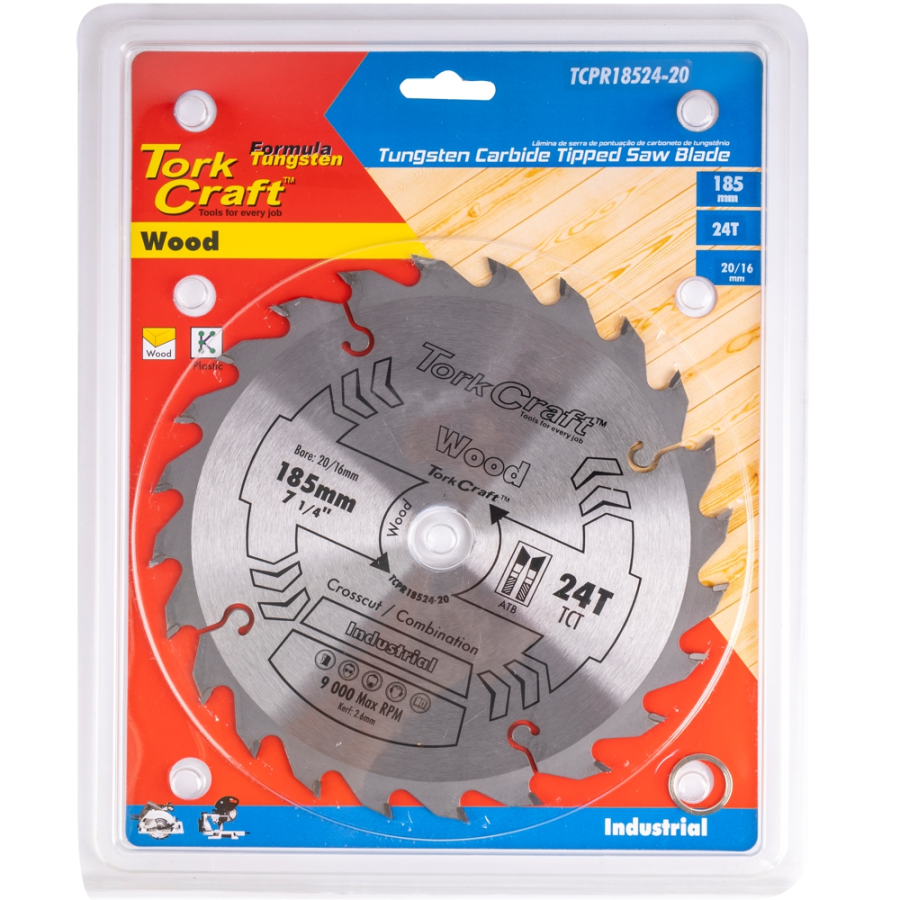 (image for) Blade Tct 185 X 24t 20/16 Atb Positive Profesional Industrial