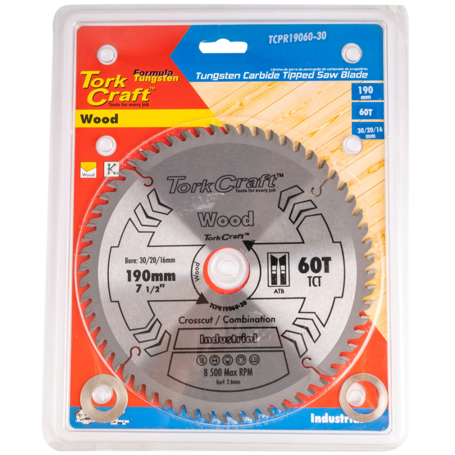 (image for) Blade Tct 190 X 60t 30/20/16 Atb Positive Profesional Industrial