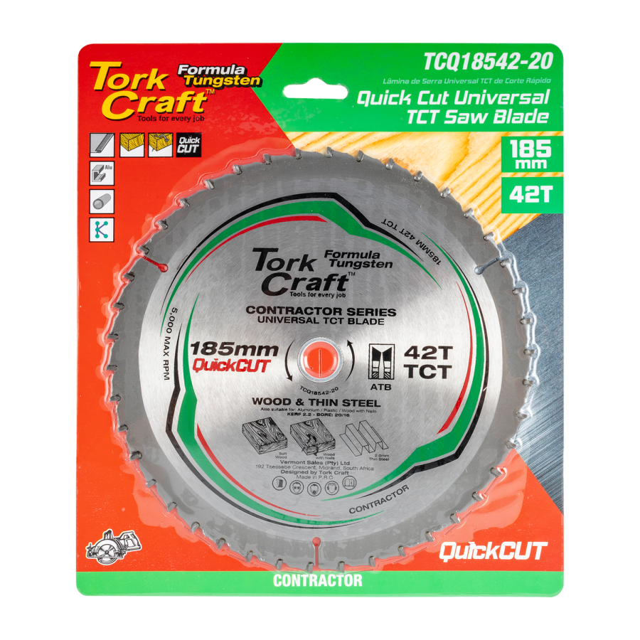 (image for) Universal Quick Cut Tct Blade 185x42t 20-16