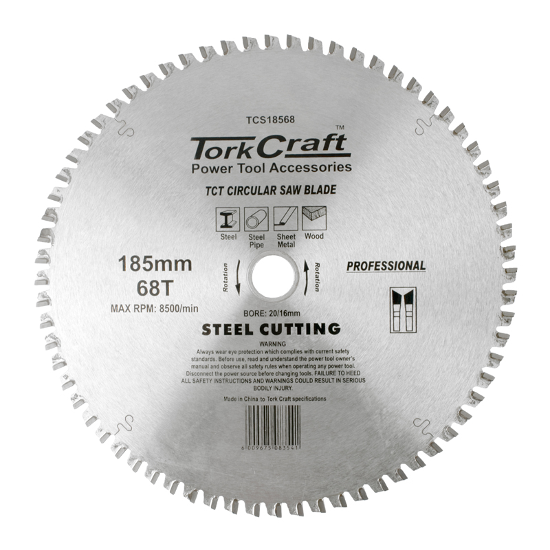 (image for) Tct Blade Steel Cutting 185x68t 20/16