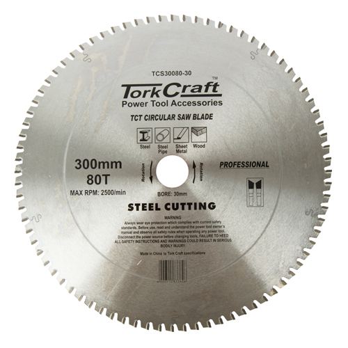 (image for) Tct Blade Steel Cutting. 300 X 80t 30mm Bore