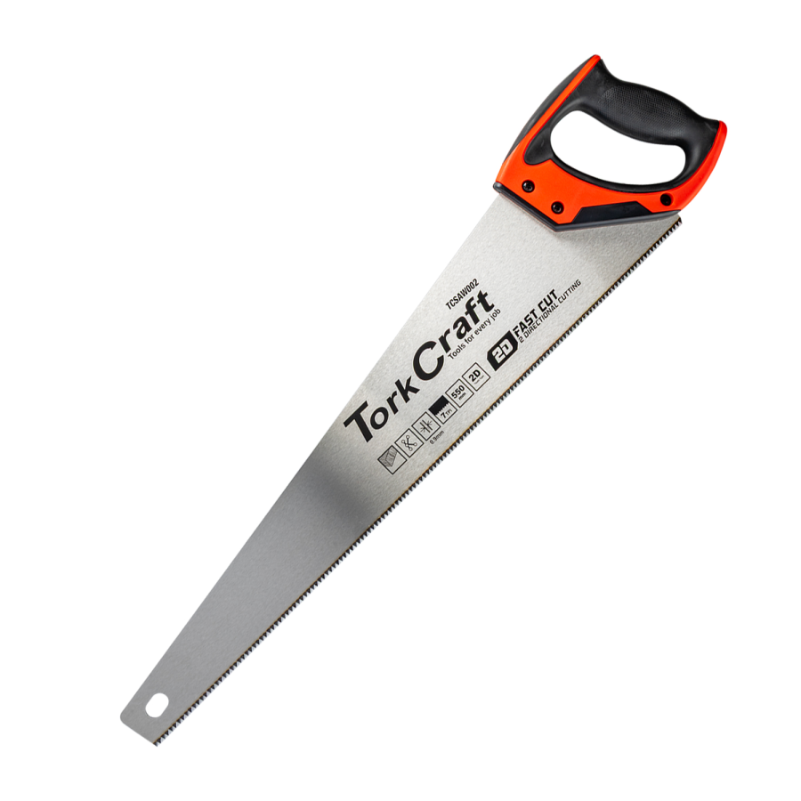 (image for) Hand Saw 550mm 7tpi 0.9mm Temp. Blade Abs Handle