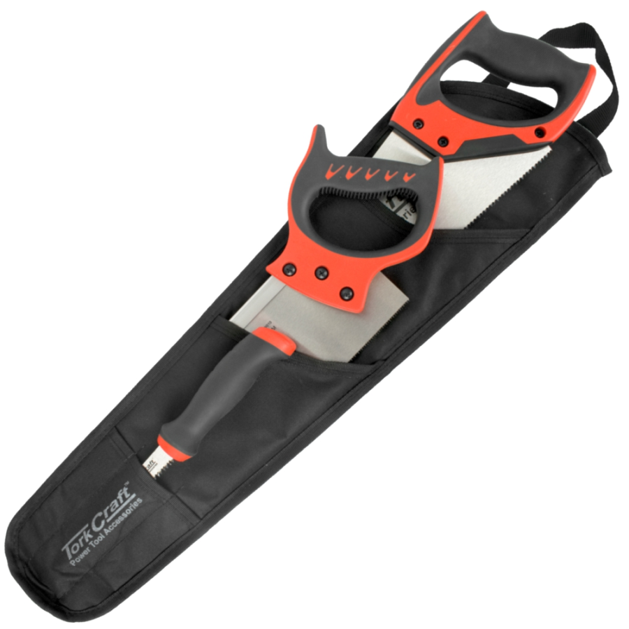 (image for) Saw Set 3pc Hand/back/job Saw Nylon Bag