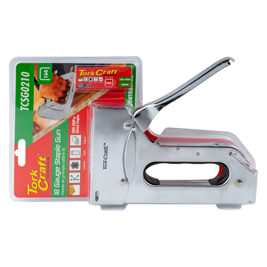 (image for) Staple Gun 16g 8-12mm H/duty T50 With 200pc 1.2mmx8mm Staples