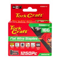 Flat Wire Staple 16g X 10.6mm X 12mm T50 1250pc C/steel For Tcsg0210 (image for) Flat Wire Staple 16g X 10.6mm X 12mm T50 1250pc C/steel For Tcsg0210