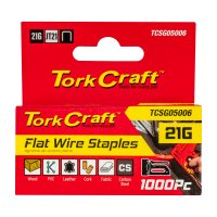 Flat Wire Staple 21g X 0.7mm X 6mm Jt21 1000pc C/steel For Tcsg0500 (image for) Flat Wire Staple 21g X 0.7mm X 6mm Jt21 1000pc C/steel For Tcsg0500