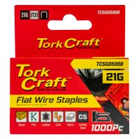 Flat Wire Staple 21g X 0.7mm X 8mm Jt21 1000pc C/steel For Tcsg0500 (image for) Flat Wire Staple 21g X 0.7mm X 8mm Jt21 1000pc C/steel For Tcsg0500