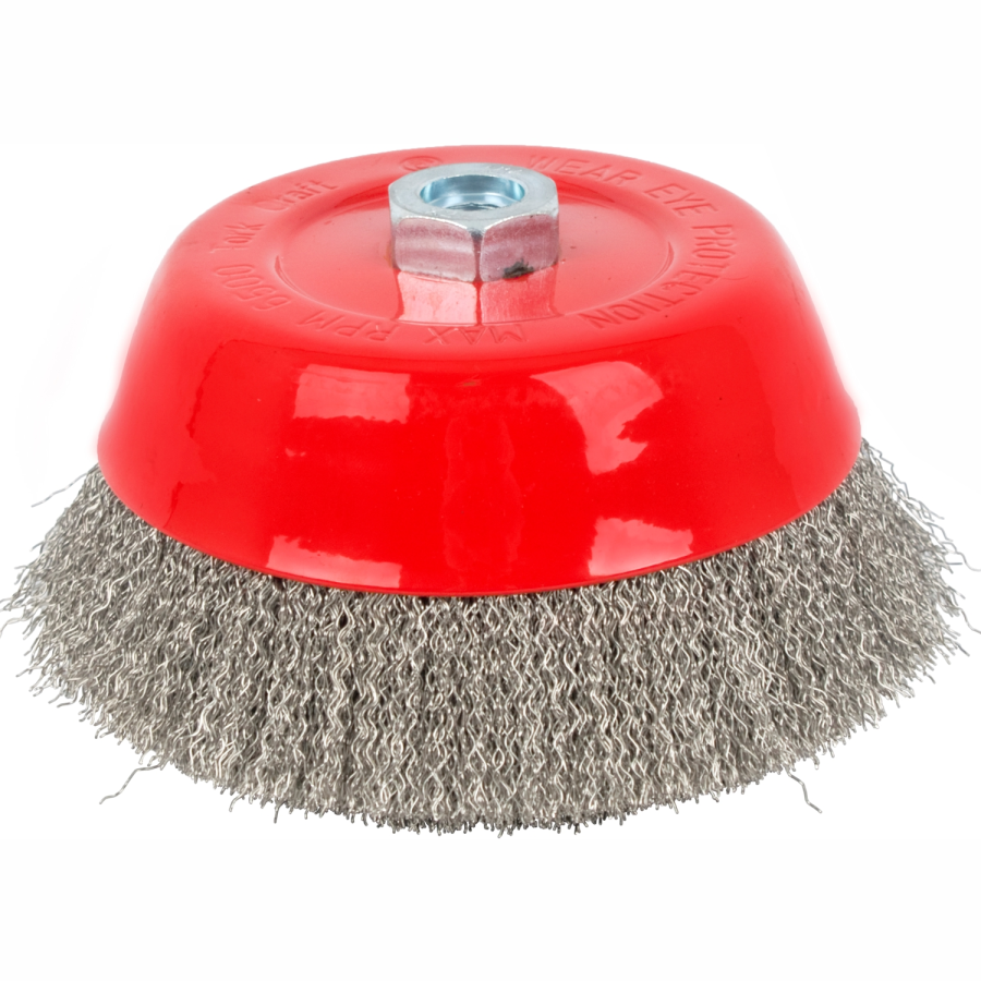 (image for) Wire Cup Brush 150 X M14 Crimped Stainless Steel Bulk Tcw