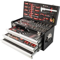 (image for) Tork Craft 154-Piece 3-Drawer Track Box Tool Set 535 x 255 x 315mm TCTB154