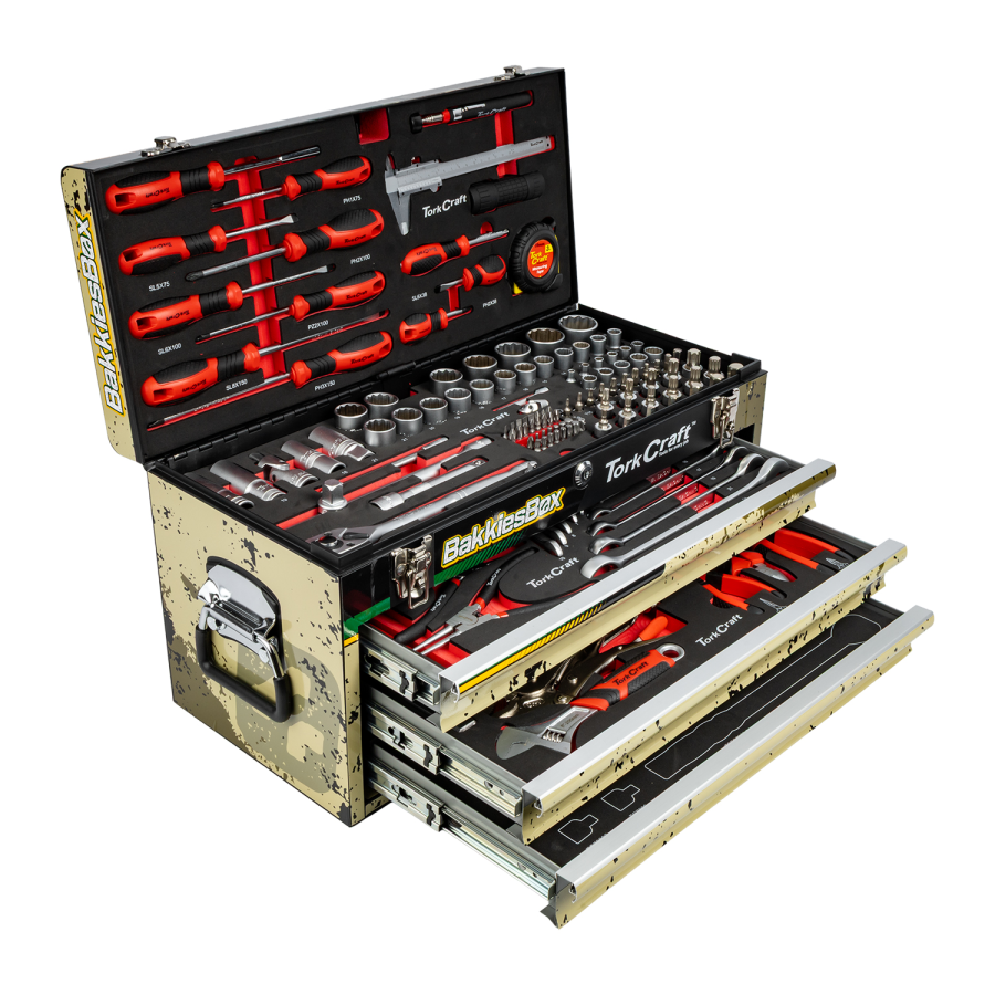(image for) Tork Craft BakkiesBox Limited Edition 154-Piece 3-Drawer Track Box Tool Set TCTB154LTD