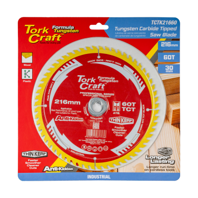 (image for) Tct Saw Blade 216mm X 2.0mm X 30mm X 60t Wood Thin Kerf