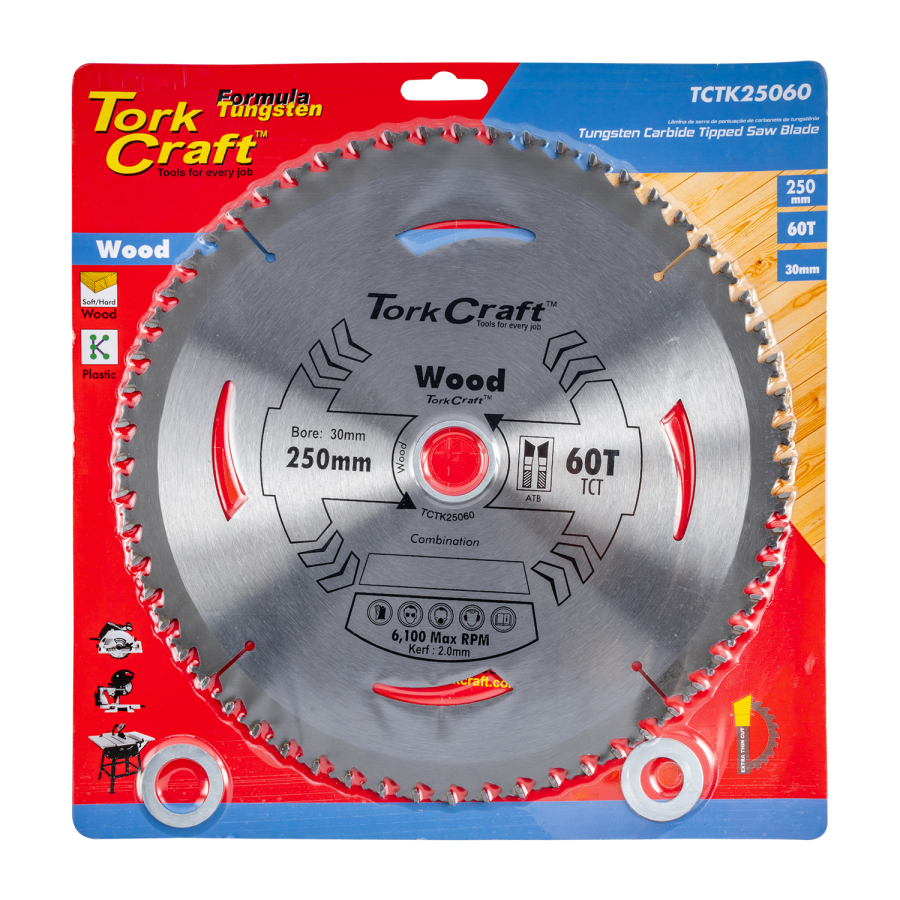 (image for) Saw Blade Thin Kerf 250 X 60t 30-16 Tct