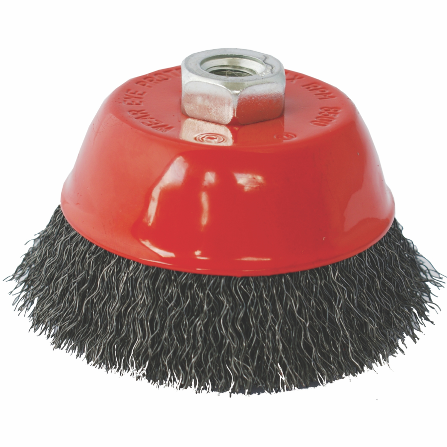 (image for) Wire Cup Brush Crimped Plain 100mmxm14 Blister
