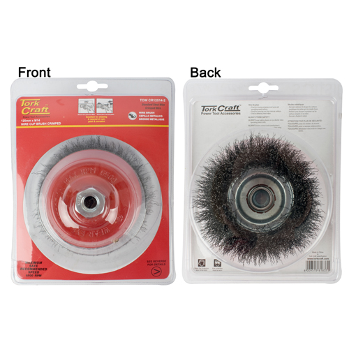 (image for) Wire Cup Brush Crimped Plain 125mmxm14 Blister