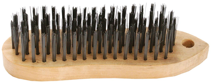 (image for) Wire Hand Block Brush Wood Handle Rectangular