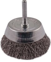 Wire Cup Brush 63mm 6mm Shaft Stainless Steel (image for) Wire Cup Brush 63mm 6mm Shaft Stainless Steel