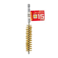 (image for) Tube Brush 15mm X 120mm Brass Wire 6,35mm Hex Shank