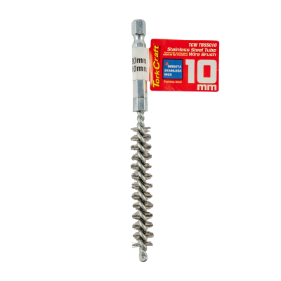 (image for) Tube Brush 10mm X 120mm Stainless Steel 6,35mm Hex Shank
