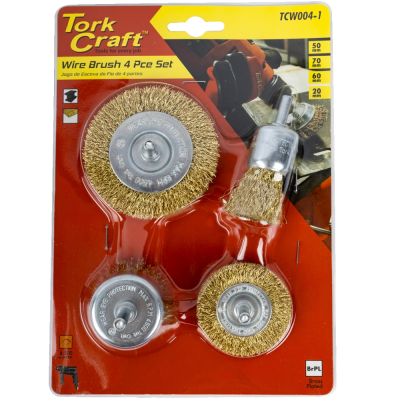 (image for) Wire Brush Set 4pce With Shaft End/cup/circ