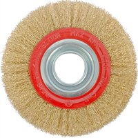Wire Wheel Brush 150 X 25mm Bench Grinder Blister (image for) Wire Wheel Brush 150 X 25mm Bench Grinder Blister