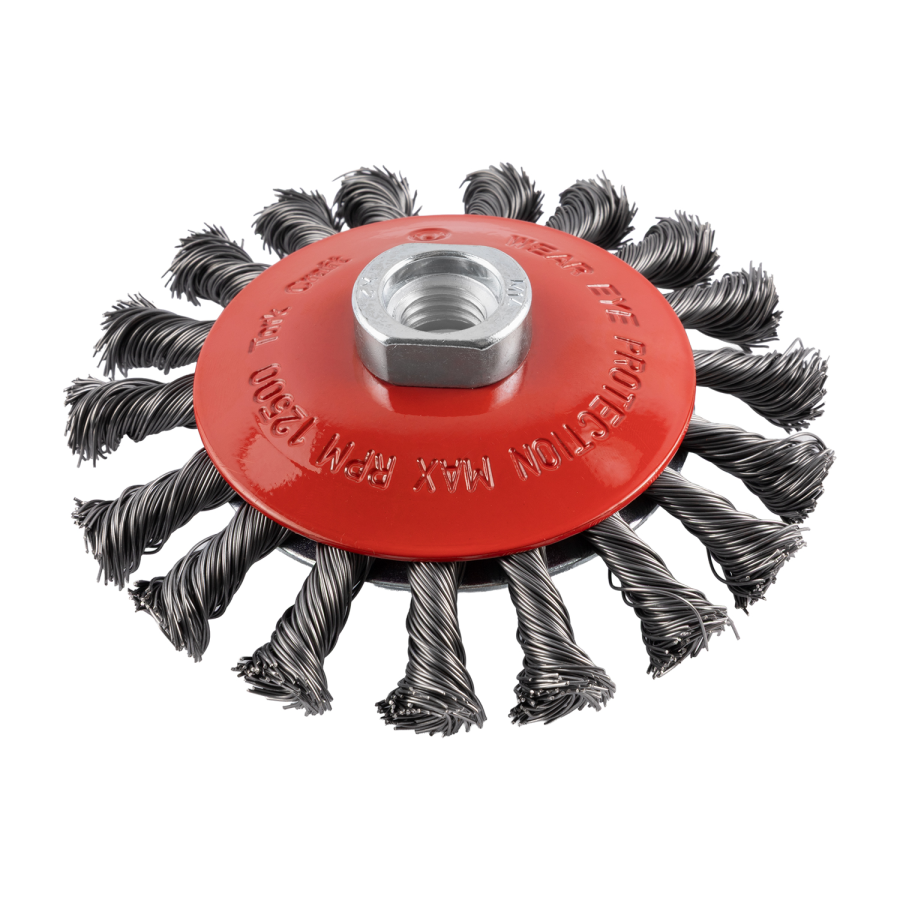 (image for) Wire Cup Brush Twisted Bevel Plain 115mmxm14 Bulk