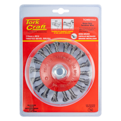 (image for) Wire Cup Brush Twisted Bevel Plain 115mmxm14 Blister