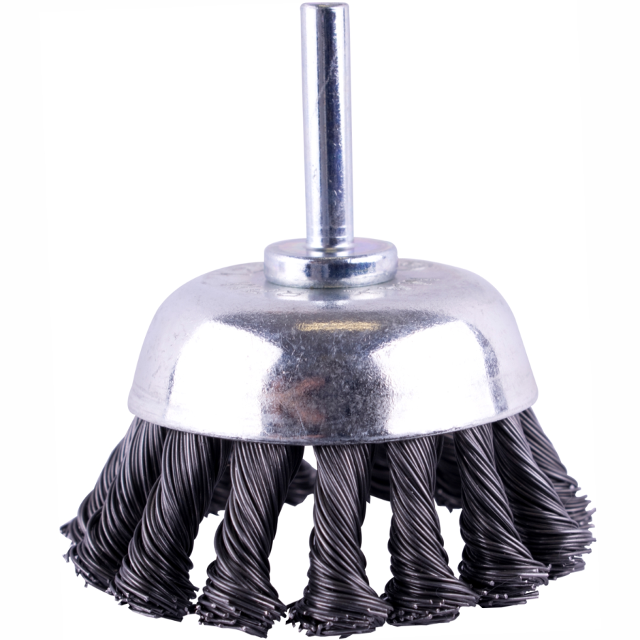 (image for) Wire Cup Brush Twisted Plain 65mm X 6mm Shaft Blister